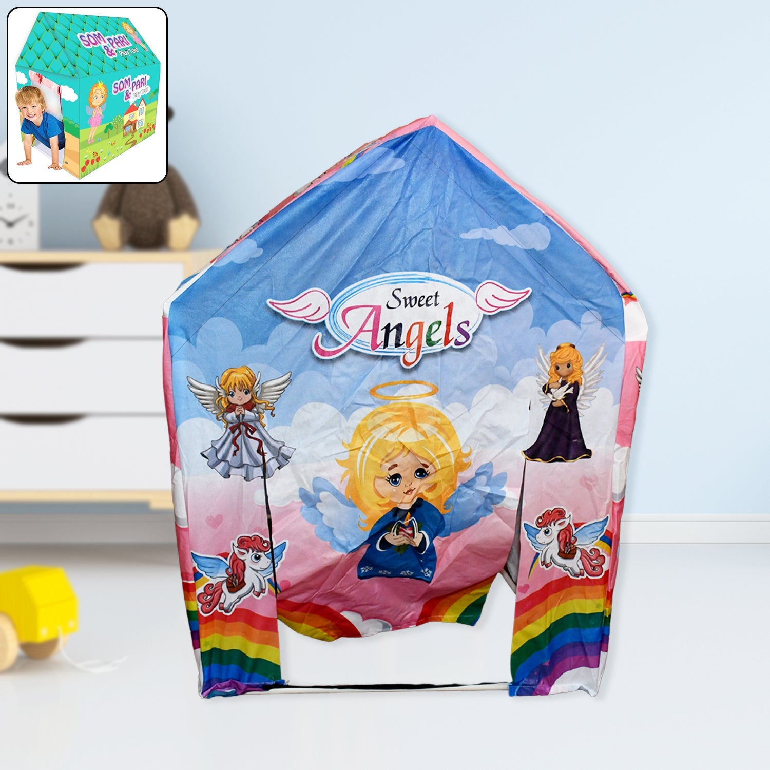 Jumbo Size Go to School Kids Play Tent House (Multicolour) Jumbo Size Go to School Kids Play Tent House (Multicolour)
